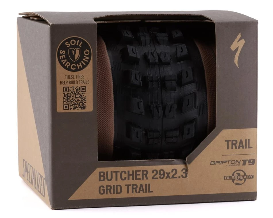 Specialized Butcher Grid Trail Tubeless Mountain Tire (Tan Wall) (29" / 622 ISO) (2.3") (Folding) (Gripton T9) (Soil Searching) Specialized Butcher Grid Trail Tubeless Mountain Tire (Tan Wall) (29" / 622 ISO) (2.3") (Folding) (Gripton T9) (Soil Searching) -Specialized Shop 00121 0091 1