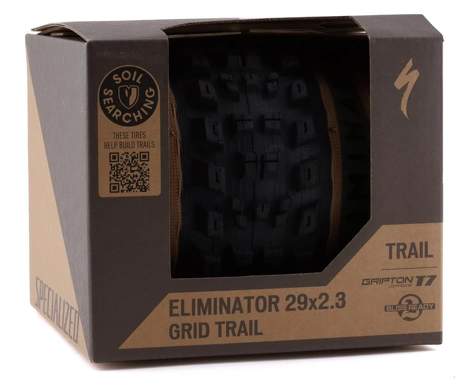 Specialized Eliminator Grid Trail Tubeless Mountain Tire (Tan Wall) (29" / 622 ISO) (2.3") (Folding) (T7 Gripton) (Soil Searching) Specialized Eliminator Grid Trail Tubeless Mountain Tire (Tan Wall) (29" / 622 ISO) (2.3") (Folding) (T7 Gripton) (Soil Searching) -Specialized Shop 00121 3275 1